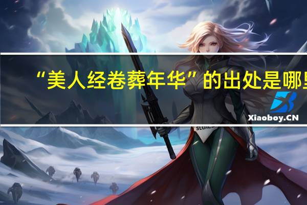 “美人经卷葬年华”的出处是哪里