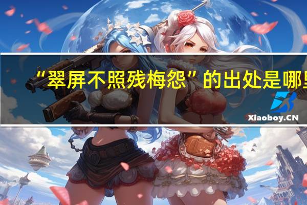 “翠屏不照残梅怨”的出处是哪里