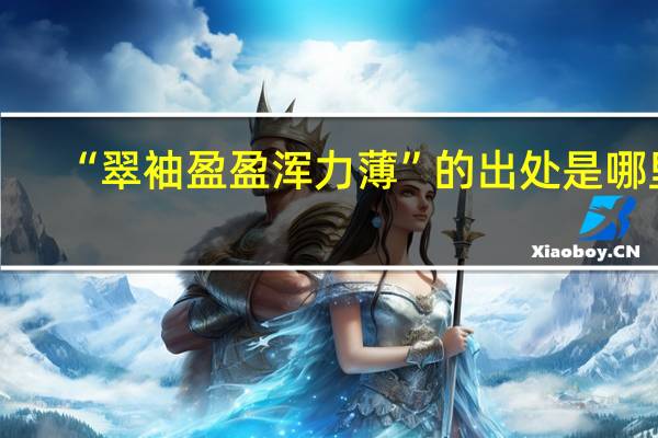 “翠袖盈盈浑力薄”的出处是哪里