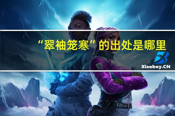 “翠袖笼寒”的出处是哪里
