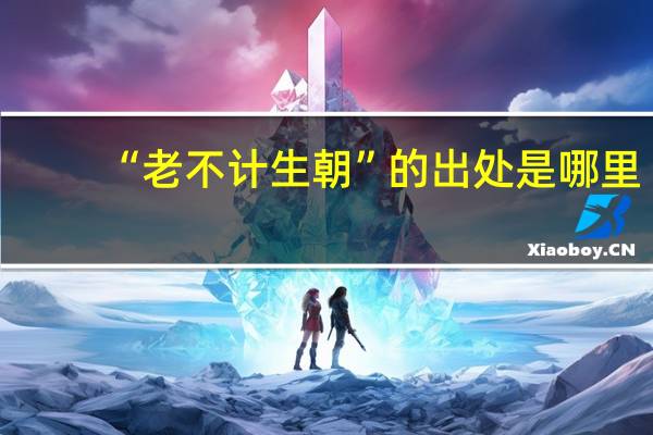 “老不计生朝”的出处是哪里