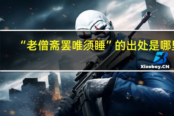 “老僧斋罢唯须睡”的出处是哪里