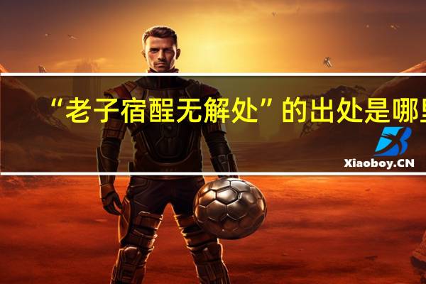“老子宿酲无解处”的出处是哪里