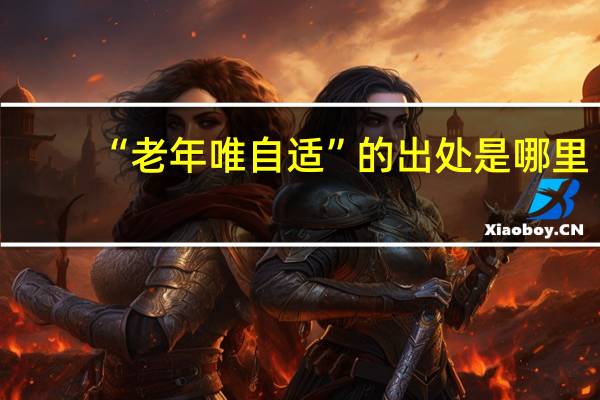 “老年唯自适”的出处是哪里