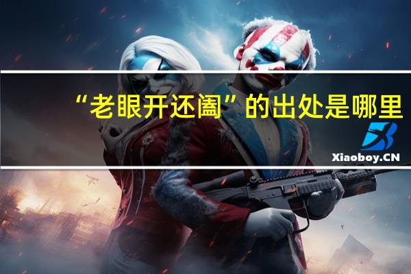 “老眼开还阖”的出处是哪里