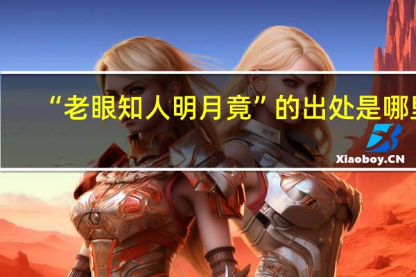 “老眼知人明月竟”的出处是哪里
