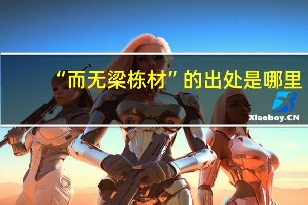 “而无梁栋材”的出处是哪里