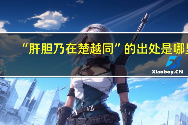 “肝胆乃在楚越同”的出处是哪里