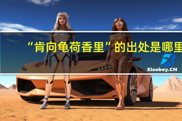 “肯向龟荷香里”的出处是哪里