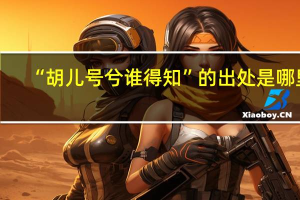 “胡儿号兮谁得知”的出处是哪里