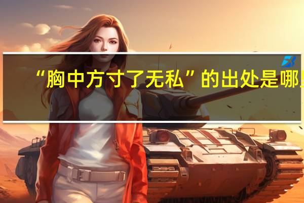 “胸中方寸了无私”的出处是哪里