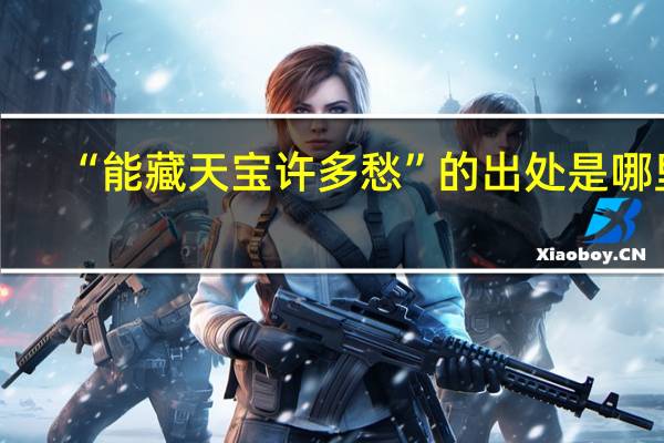 “能藏天宝许多愁”的出处是哪里