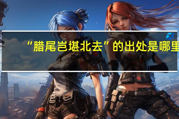 “腊尾岂堪北去”的出处是哪里
