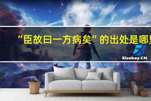 “臣故曰一方病矣”的出处是哪里
