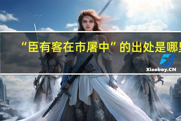 “臣有客在市屠中”的出处是哪里