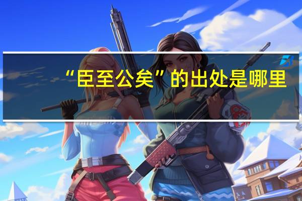 “臣至公矣”的出处是哪里