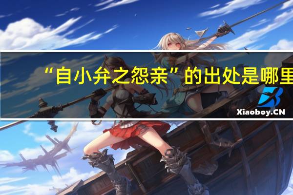 “自小弁之怨亲”的出处是哪里