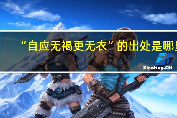 “自应无褐更无衣”的出处是哪里