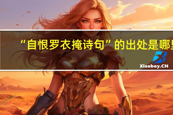 “自恨罗衣掩诗句”的出处是哪里
