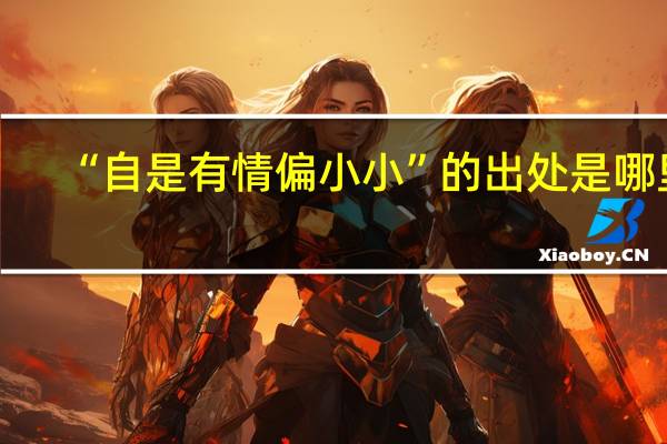 “自是有情偏小小”的出处是哪里