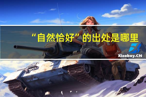 “自然恰好”的出处是哪里