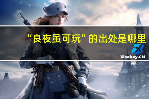 “良夜虽可玩”的出处是哪里