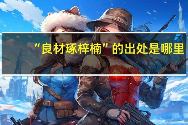 “良材琢梓楠”的出處是哪里