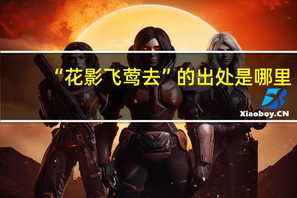 “花影飞莺去”的出处是哪里