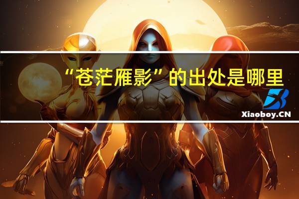 “苍茫雁影”的出处是哪里