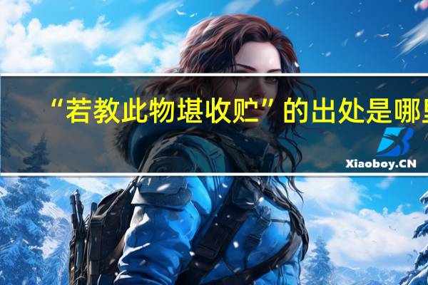 “若教此物堪收贮”的出处是哪里