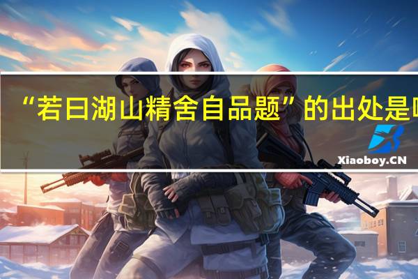“若曰湖山精舍自品题”的出处是哪里