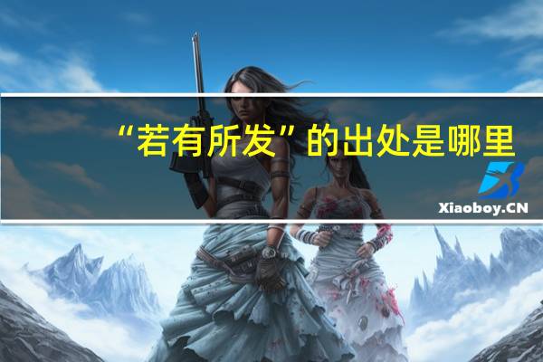 “若有所发”的出处是哪里