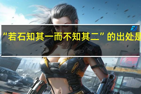 “若石知其一而不知其二”的出处是哪里