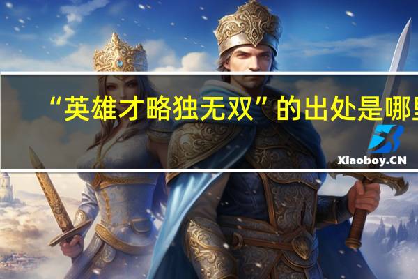 “英雄才略独无双”的出处是哪里