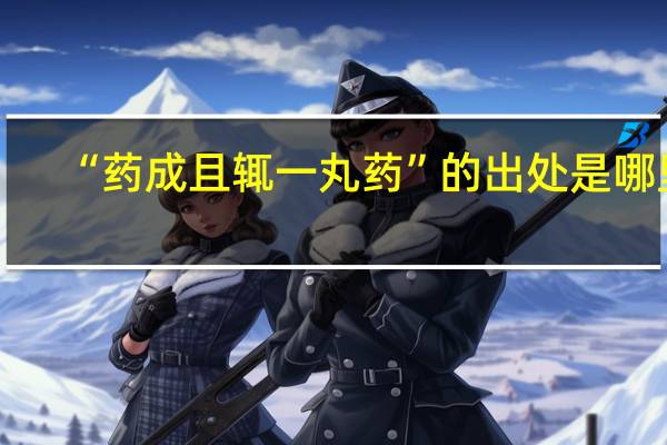 “药成且辄一丸药”的出处是哪里