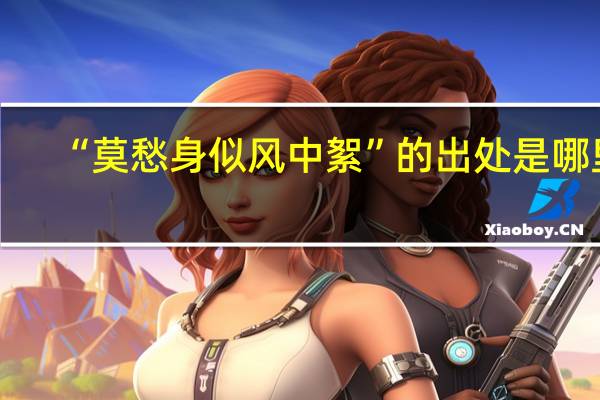 “莫愁身似风中絮”的出处是哪里
