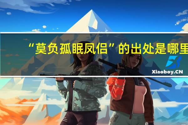 “莫负孤眠凤侣”的出处是哪里