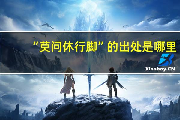 “莫问休行脚”的出处是哪里