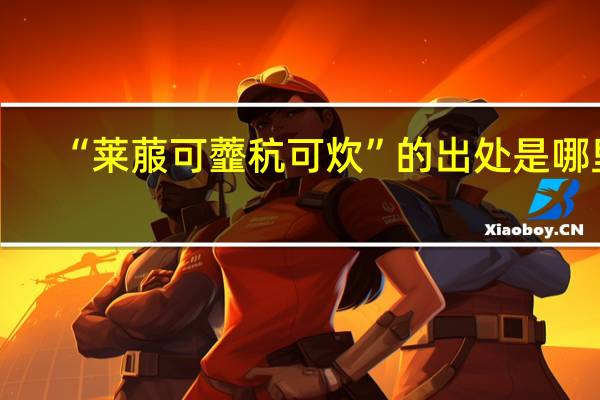 “莱菔可虀秔可炊”的出处是哪里