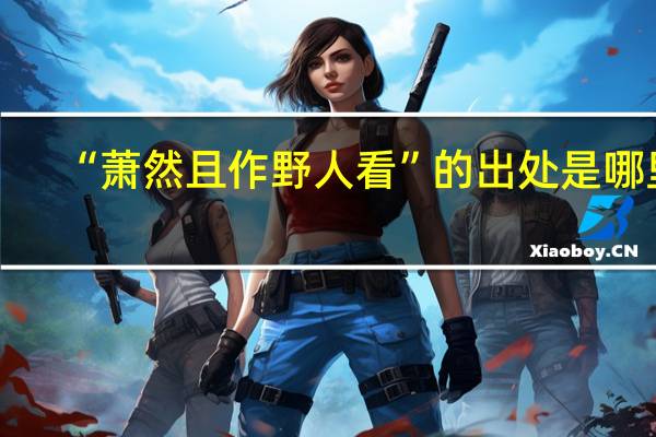 “萧然且作野人看”的出处是哪里