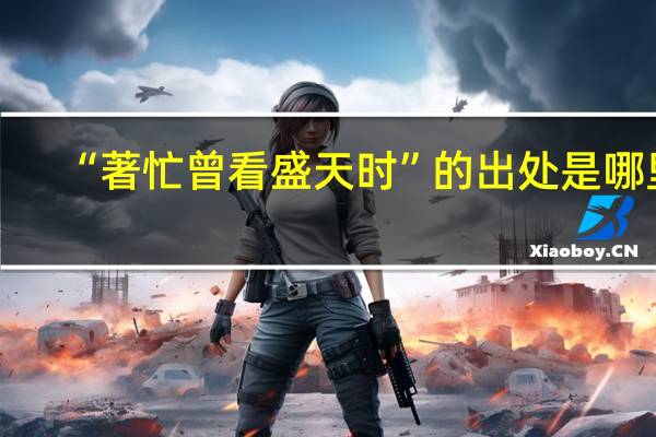 “著忙曾看盛天时”的出处是哪里