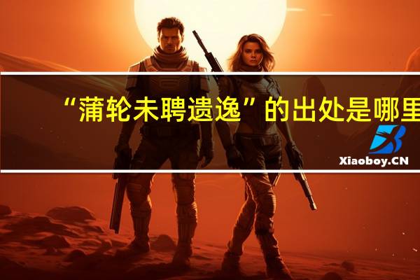 “蒲轮未聘遗逸”的出处是哪里