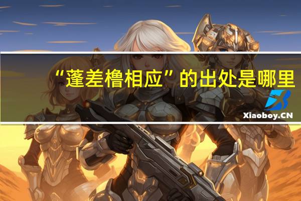 “蓬差橹相应”的出处是哪里