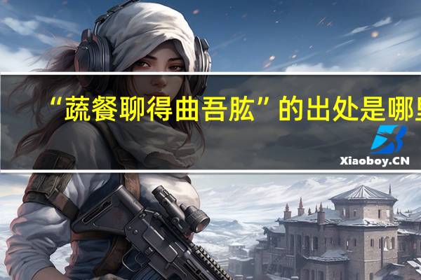 “蔬餐聊得曲吾肱”的出处是哪里