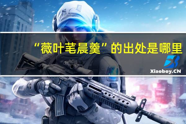 “薇叶芼晨羹”的出处是哪里
