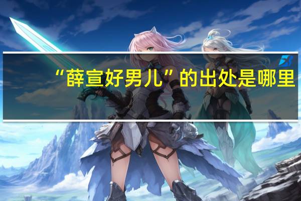 “薛宣好男儿”的出处是哪里