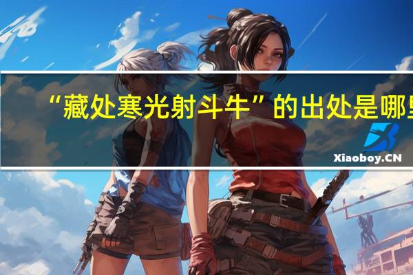 “藏处寒光射斗牛”的出处是哪里