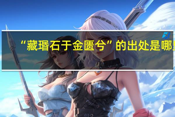 “藏瑉石于金匮兮”的出处是哪里