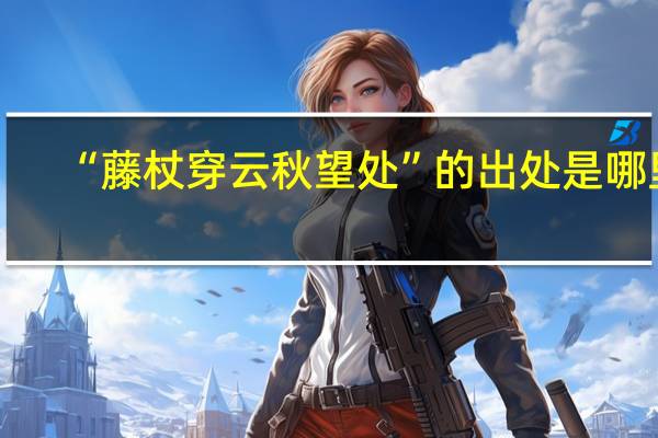 “藤杖穿云秋望处”的出处是哪里