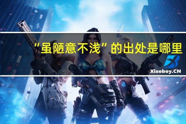 “虽陋意不浅”的出处是哪里